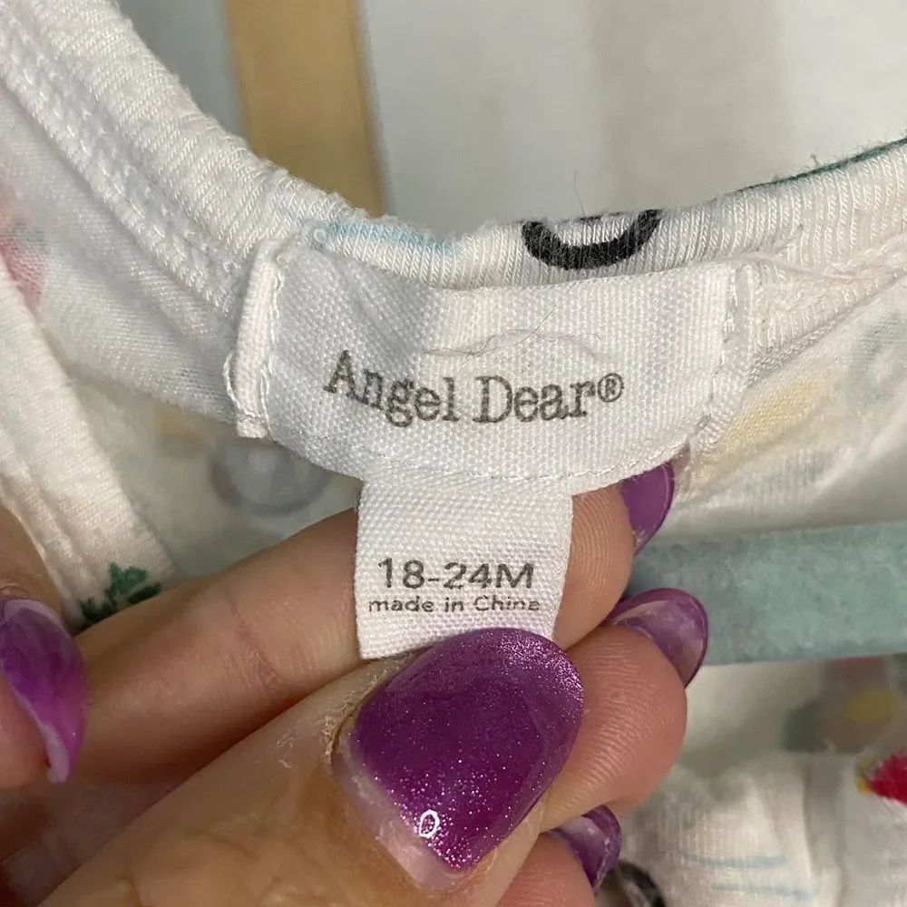 Angel Dear - Bamboo White Christmas Pajamas- 18-24m